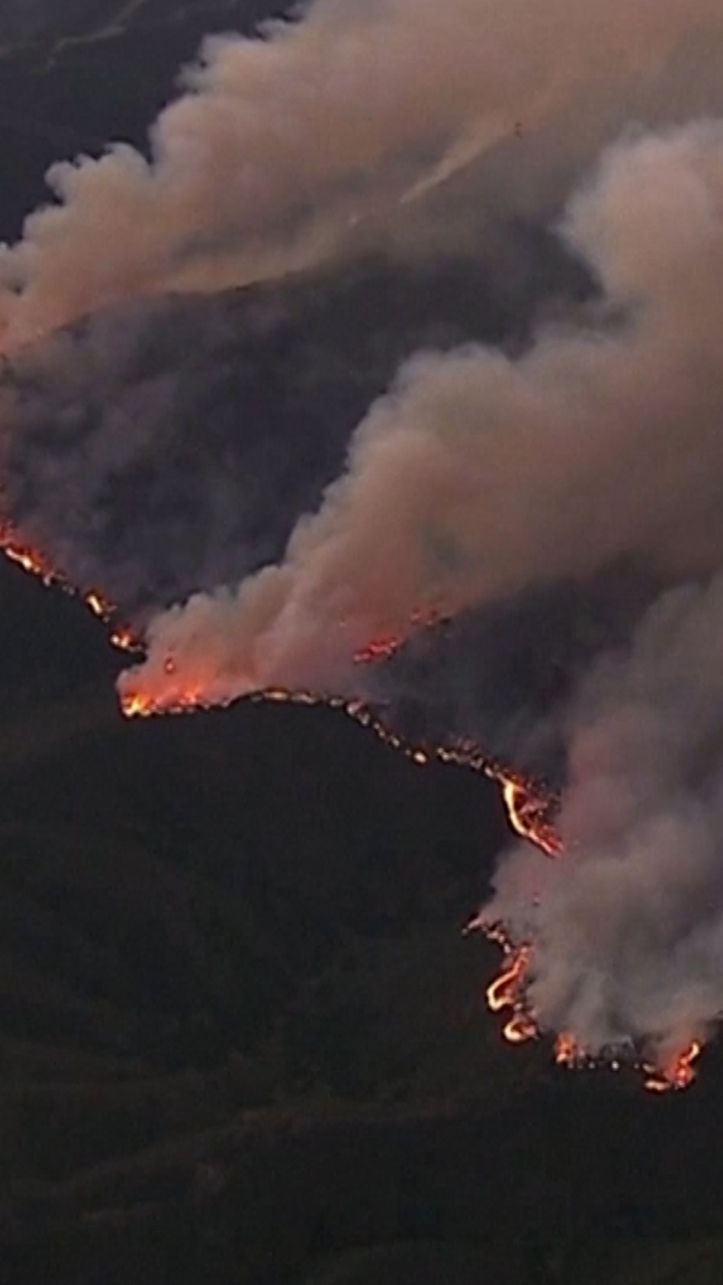 Click to play video: 'LA wildfires: Aerial video offers bird’s-eye view of devastation'